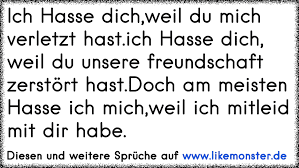 Ich Hasse Dichweil Du Mich Verletzt Hastich Hasse Dich Weil Du