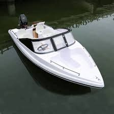 On the pages of the section, there is a swimmer of a small size. China Fiberglass Double Layer Structure Small Yacht Speed Boat China Yacht Luxury Boat Fiberglass And Fiberglass Boat For Sale Price