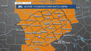Central texas — a severe thunderstorm watch has been issued for most counties in central texas until 8 pm. Severe Thunderstorm Watch Issued For Most Central Texas Counties Until 8 Pm