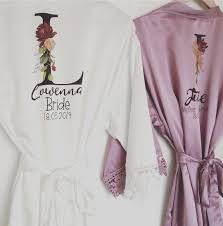 Bridesmaid Robe Bridal Robes Bride Robe Bride Dressing Gown Personalised Robes Wedding Gown Wedding Pjs Bridesmaid Gift Satin Robe In 2020 Bride Dressing Gown Bridesmaid Robes Bride Robe