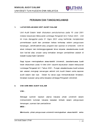 It is situated about 13 km. Manual Audit Dalam Universiti Tun Hussein Onn Malaysia