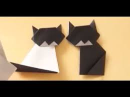 Cara Membuat Kucing Dari Kertas Origami Origami Kucing Kertas