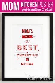 mom's kitchen personalized poster gift