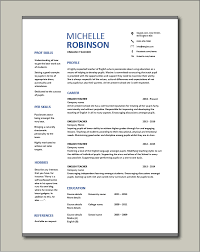 Adapt it to your profile and accomplish your job goals. Free English Teacher Resume Template 2