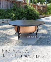 This is also handy if your backyard has lots of trees that drop leaves. Fire Pit Cover Table Top Repurpose Jonesing2create