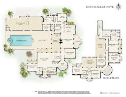 7 322 Square Foot Palm Beach Estate Home Floor Plan For Both Levels Address 6215 S Flagler Ave West Palm West Palm Beach Floor Plans