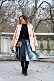 Pleated Midi Skirt Outfit Ideas For Winter Metallic Skirt Midi Skirt Winter Fashion