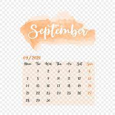 календарь сентябрь 2020 клипарт векторный элемент Png PNG , Милый,  Dalendar2020, 2020 PNG картинки и пнг рисунок для бесплатной загрузки