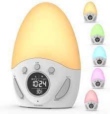 Image for silicone rainbow talking clock from smiggle uk. Amazon Com Kids Alarm Clock Wake Up Light Clock With Sunrise Simulation Sleep Training Color Changing Touch Night Light Nursery Lamp For Baby Girls Toddlers Children Home Audio Theater