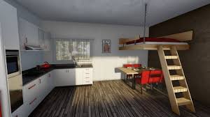 A design bed that rests on transparent glass legs; Visualization Casterdesign England