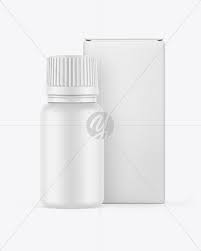 Download Matte Pills Bottle W Paper Box Mockup In Bottle Mockups On Yellow Images Object Mockups