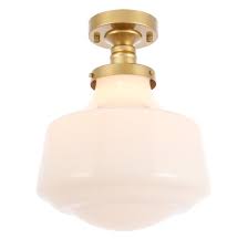 Breakwater Bay Sauve 1 Light Semi Flush Mount Wayfair School House Lighting Schoolhouse Lighting Hallway Light