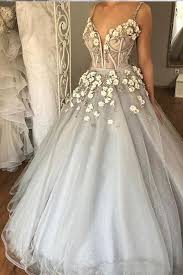 Grey Wedding Dresses Ball Gown Corset Wedding Dresses Flower Wedding Dress For Fall Vestidos Vestidos Incriveis Vestido De Baile Longo
