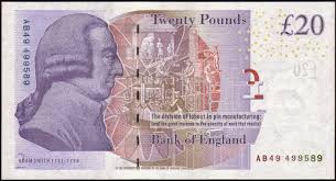 The £10 was first issued on 29th april 1992, and the £50 on 20th april 1994. World Banknotes Coins Pictures Old Money Foreign Currency Notes World Paper Money Museum England 20 Pound Sterling Note 2007 Adam Smith