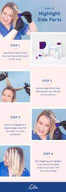How To Highlight Side Parts Diy Highlights Hair At Home Hair Color Esalon Hair Color