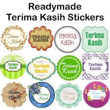 Aplikasi buatan ani addict ini dirilis pada 3 . Readymade Stickers Terima Kasih Dicesry Gift And Favor