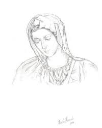 Blessed Virgin Mary Pencil Sketch Sketch Template Blessed Virgin Mary Blessed Virgin Jesus Art
