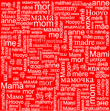 In scandinavian langues like norwegian, danish or swedish, mothers are called mor. Red Background With The Word Mom In Different Languages Stock Photo Picture And Royalty Free Image Image 56836244