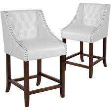 Well you're in luck, because here they come. Carnegy Avenue 24 In White Leather Bar Stool Set Of 2 Cga Ch 249587 Wh Hd The Home Depot