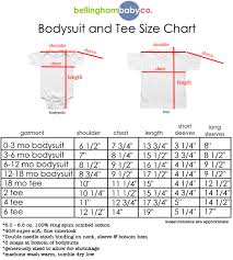 Size Chart Bellingham Baby Company