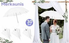Amazon.com: Merkaunis 30 Pack Wedding Umbrellas Bulk Auto ...