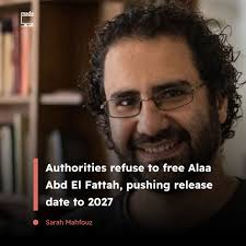 Political prisoner, writer and activist Alaa Abd El Fattah was due to be  released