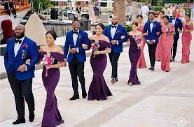 Weddings Onpoint On Instagram These Colours Are Onpoint Photo Bigg Ayo Weddingsonpoin Nigerian Bridesmaid Dresses African Wedding Attire Wedding Attire