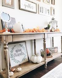 Especially if the console table is in a narrow hallway or dark space. 15 Thanksgiving Console Table Decor Ideas Shelterness