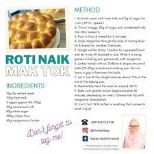 Roti Naik Mak Tok Thermomix Recipes Roti Fresh Milk