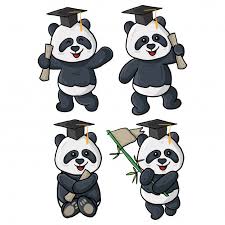 Four Panda Graduation Illustrations In 2020 Illustration Vector Illustration Seamless Pattern Vector