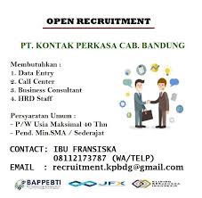 (021) 5793 6555, fax : Lowongan Kerja Pt Kontak Perkasa Bandung Januari 2019 Info Loker Bandung 2021