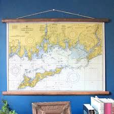 Mystic Ct Fishers Island Vintage Nautical Chart The