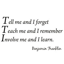 Tell Me And I Forget Teach Me And I Remember Involve Me And I Learn Benjamin Franklin Vinyl Wall Art Home Decor Quote Wall Decals Buy Online At Best Price In Uae
