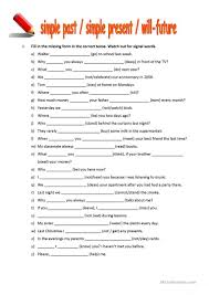 Mixed Tenses Past Present Future English Esl Worksheets For Distance Learning And Physical Classrooms In 2020 Past Tense Worksheet Verb Tenses Tenses