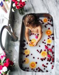 He stays so stiff, he looks like a little statue. 59 Best Ideas For Bath Baby Photography Kids Baby Milk Bath Baby Milk Baby Photoshoot Girl