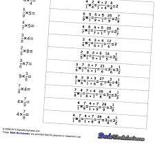 Basic Multiplying Fractions Against Wholes Each Problem On These Worksheets Has A Single Fraction Multiplie Fractions Multiplication Math Worksheets Fractions