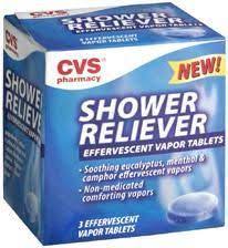 Cvs Shower Reliever Effervescent Vapor Tablets Cold Remedy Bath Cvs Head Cold Remedies