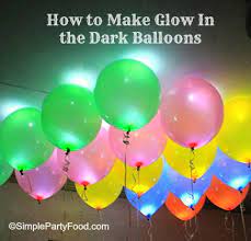 Stretchy large pool balloons glow sticks. How To Make Glow In The Dark Balloons Simple Party Food