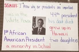 Barack Obama Anchor Chart And Writing For Kindergarten