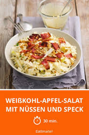 Weisskohl Apfel Salat Mit Nussen Und Speck Rezept Weisskohl Rezepte Weisskohlsalat