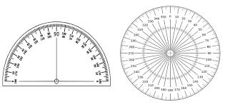 A protractor measures angles from a point, along two radiuses, one aligned with the bottom, and the next aligned with a mark made along for instance, how thick do we want the straightedge rule and the protractor rule to be? Form 2 Unit 10 Lesson 3 Using A Protractor To Measure And Draw Angles Brilliant Maths