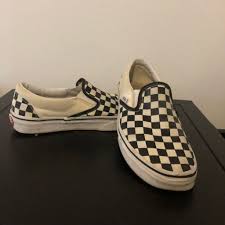 Black And White Checkered Vans Womens Size 7 Vans Shoes Vans Checkered Men 5 5 Women 7 Good Condition Color Black White Size 7 Vans Checkered Vans Womens Shoes Sneakers