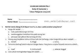 Soal ulangan harian plh kelas 5 by liana_fatmawati. Contoh Soal Uts Plh Kelas 3 Sd Semester 1