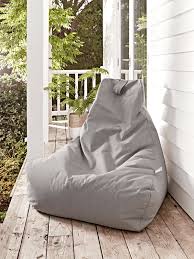 Indoor Outdoor Beanbag Soft Grey Outdoor Bean Bag Outdoor Bean Bag Chair Luxury Garden Furniture