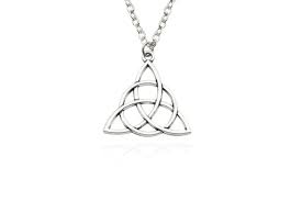 The triquetra, also known as a trinity knot, is often found as a design element is popular irish jewelry such as claddaghs and other wedding or celtic pagans or neopagans who are not of a celtic cultural orientation, may use the triquetra to symbolise a variety of concepts and mythological figures. Dick Smith Geometric Triangle Necklace Irish Celtic Triquetra Triangle Trinity Knot Pendant Necklaces Jewellery Watches Unisex Jewellery Pendants