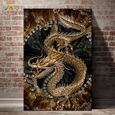 According to the toad near the main doors at the front of the castle, the paintings were created by bowser to create his own world using the castle's power stars to. Chinese Gold Dragon Modern Wall Art Print Canvas Painting Prints And Posters Pop Art Wall Frames Picture For Living Room Paintings On Canvas Prints Painting5 Pieces Aliexpress