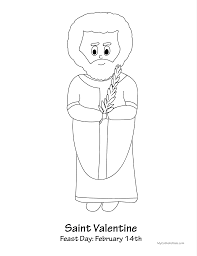 If you like this star wars luke coloring page, share it with your friends. Saint Valentine Coloring Sheet My Catholic Kids