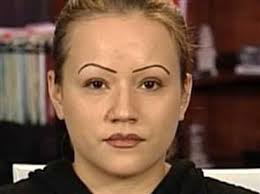 Drawing your eyebrows can also help to enlarge your eyes. Drawn Eyebrows On Girls