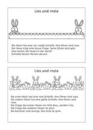 Kurze Lesemaltexte Zum Fruhling Und Ostern Ostern Grundschule Genaues Lesen Schule