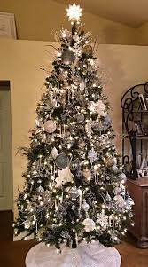 The first of my blue and white christmas home decorating ideas is an easy one! My Silver And White Christmas Tree Silver Christmas Tree Black Christmas Trees Christmas Tree Pictures